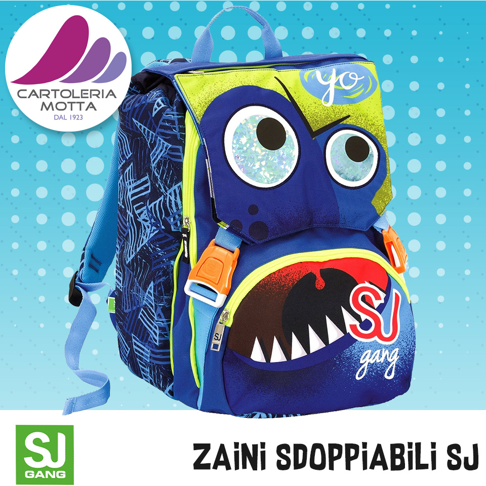 SEVEN SJ Zaino Estensibile | SJ FACE BOY Blu | Cartoleria Motta